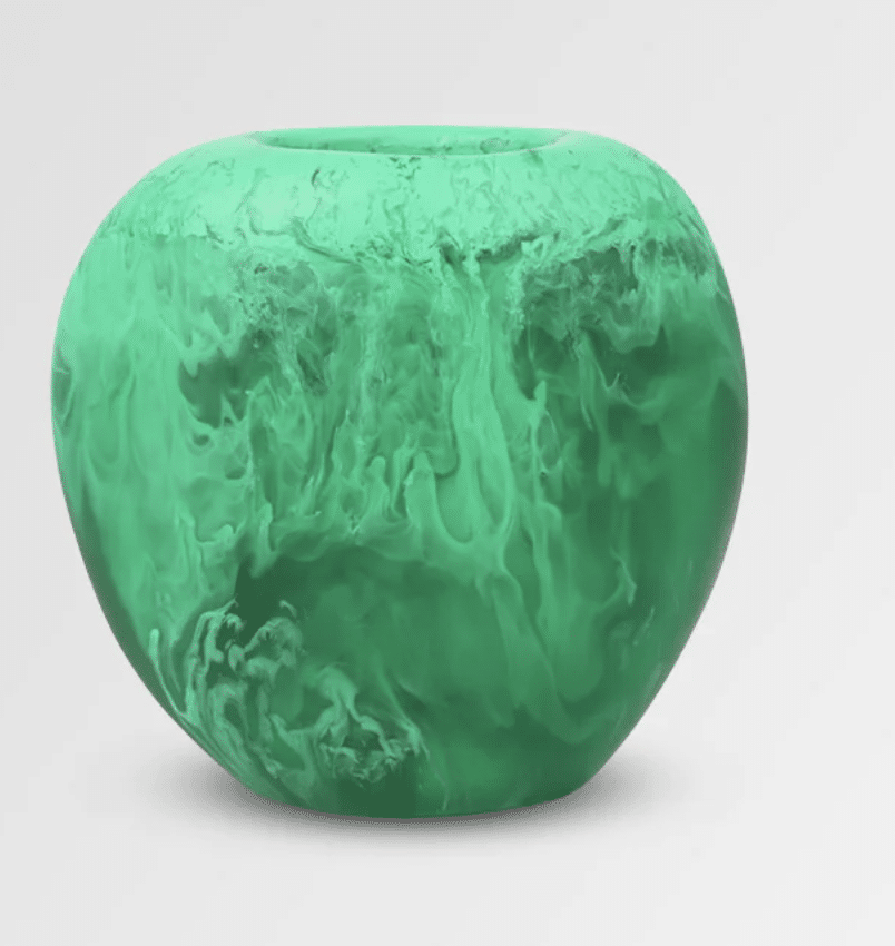 Resin Skipping Stone Vase Round Gather+Place