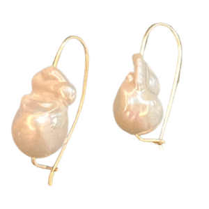 Large Baroque Pearl Earrings