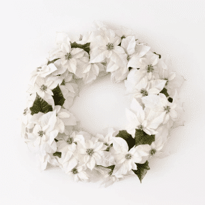 Poinsettia Glitter Wreath