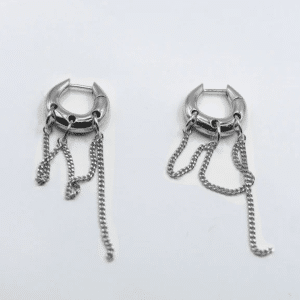 Dripping Chain Huggie Earrings