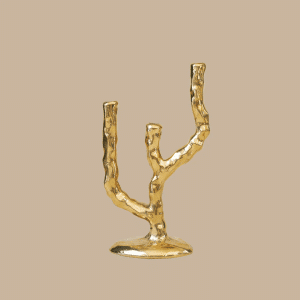 Twig Brass Candle Holder- Triple