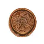 Paume Rattan Round Coaster- Set of 6 - Thumbnail Image 2