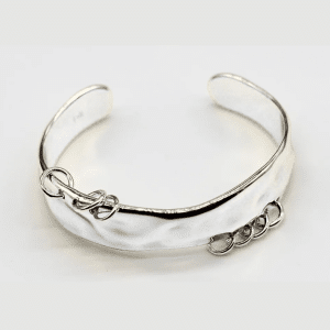 Pierced Hammered Wrist Cuff