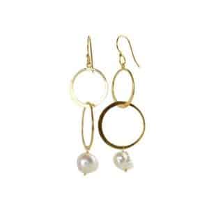 Pearl Link Hook Earrings