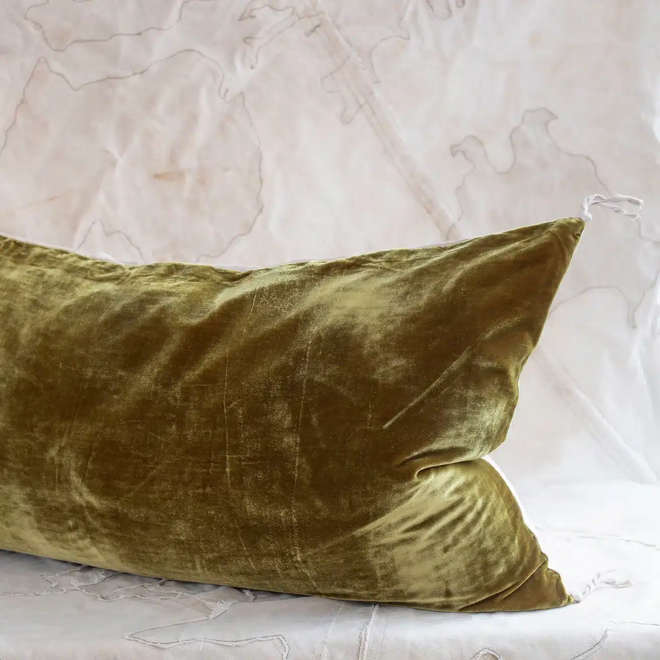 Silk Velvet & Linen Bolster - Image 4