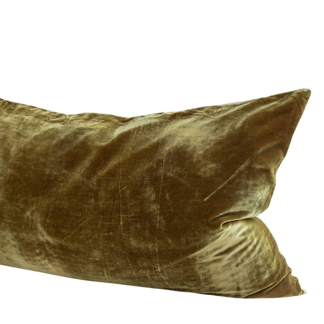 Silk Velvet & Linen Bolster - Image 1