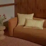 Garden Stripe Linen Cushion 60x60cm - Thumbnail Image 2