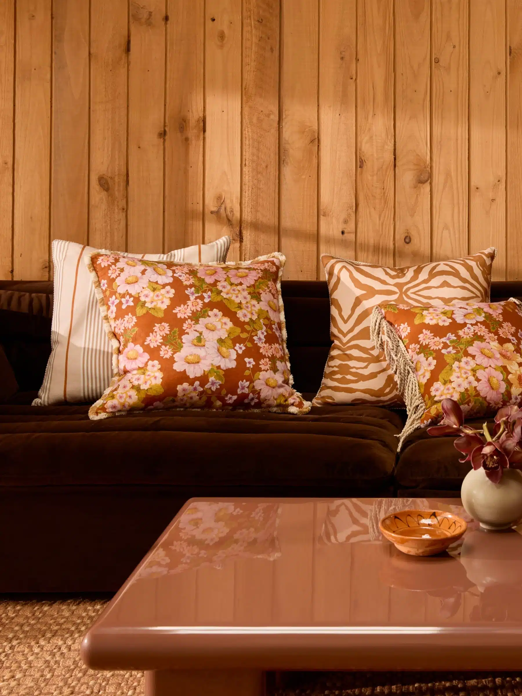 Club Stripe Linen Cushion 60x60cm - Image 5
