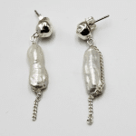 Beach Pearl Drop Earrings - Thumbnail Image 4