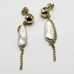 Beach Pearl Drop Earrings - Thumbnail Image 2