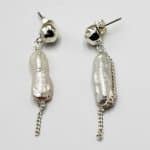 Beach Pearl Drop Earrings - Thumbnail Image 1